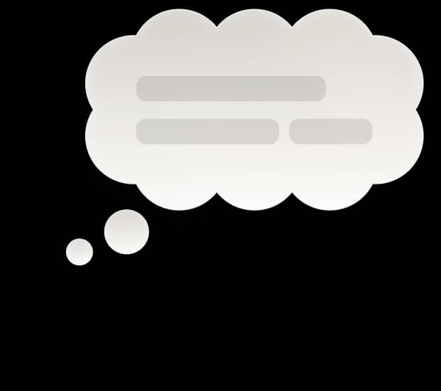 White text message bubble