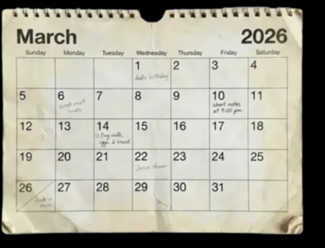 March calendar